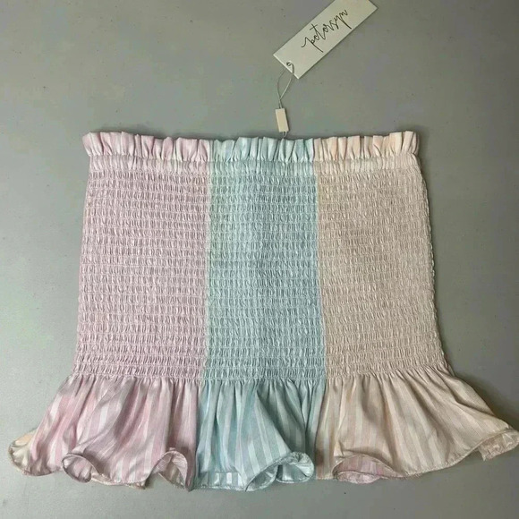 Revolve x Petersyn Marianna Smocked Top Tutti Candy Stripe Festival Fairy S NWT - Picture 1 of 5